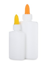 Photo of Two bottles of glue isolated on white