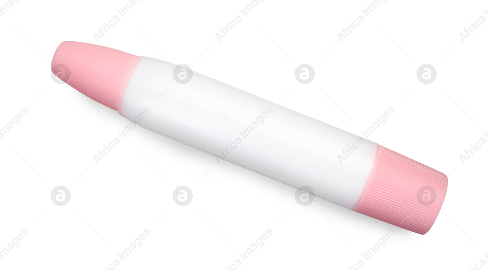 Photo of One glue stick isolated on white, top view