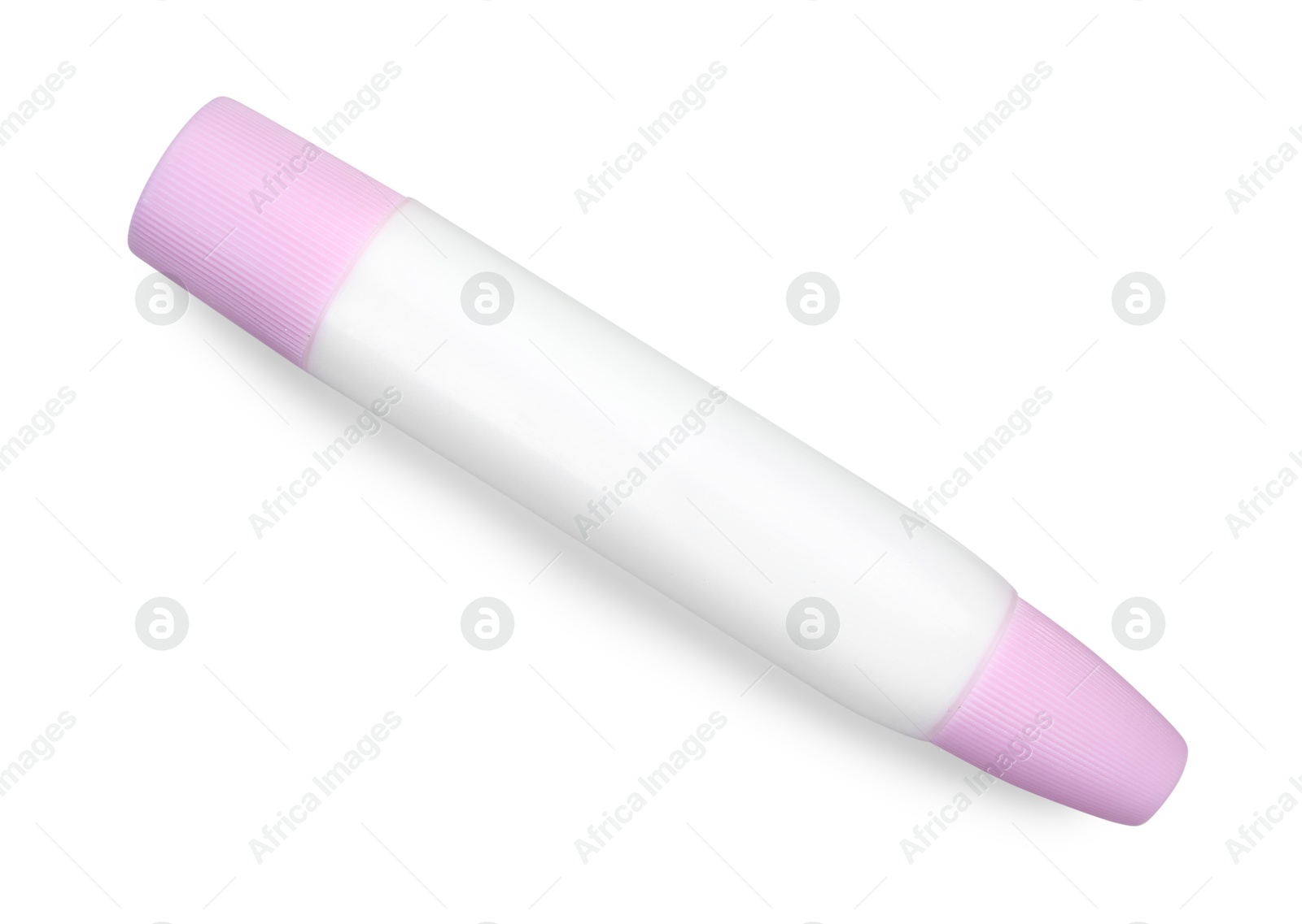 Photo of One glue stick isolated on white, top view