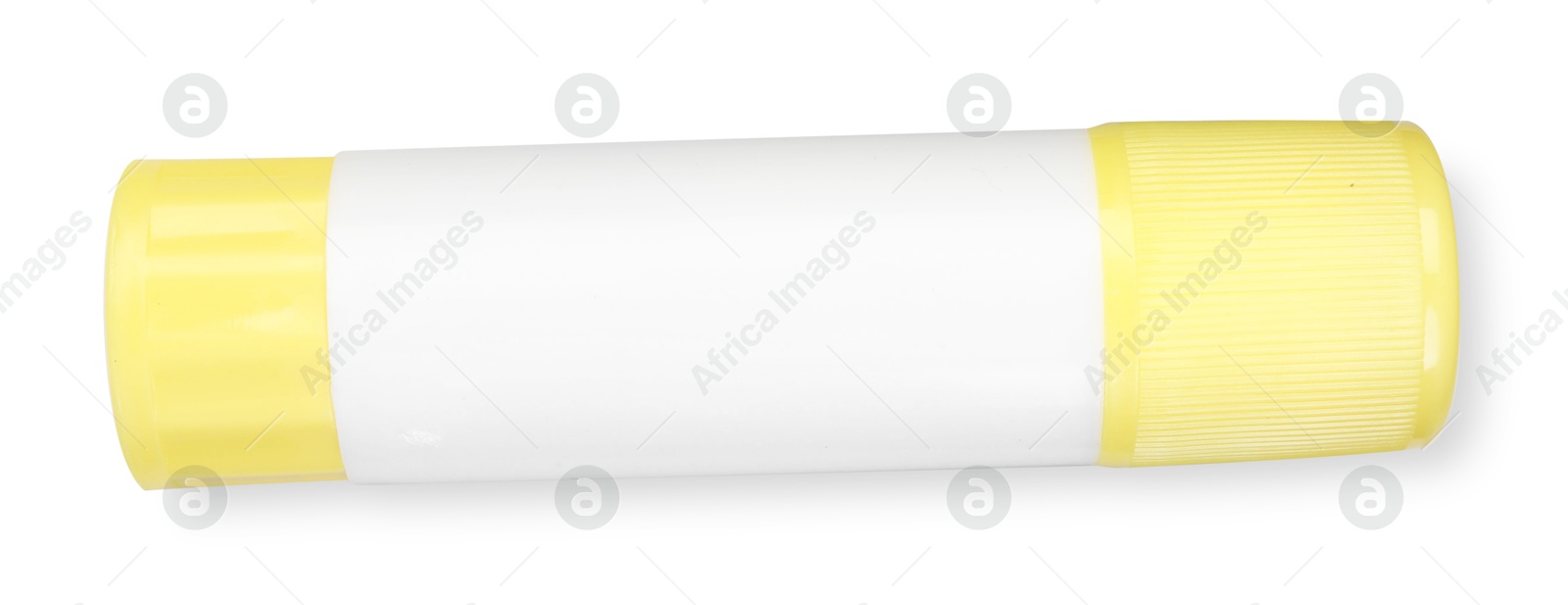 Photo of One glue stick isolated on white, top view