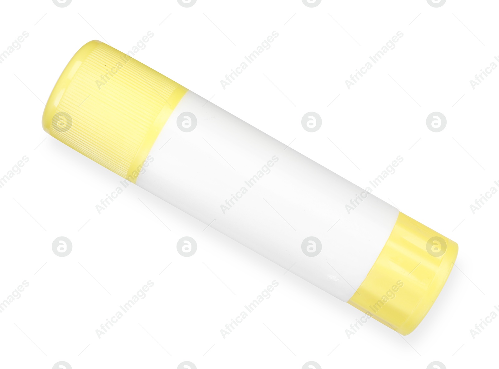 Photo of One glue stick isolated on white, top view