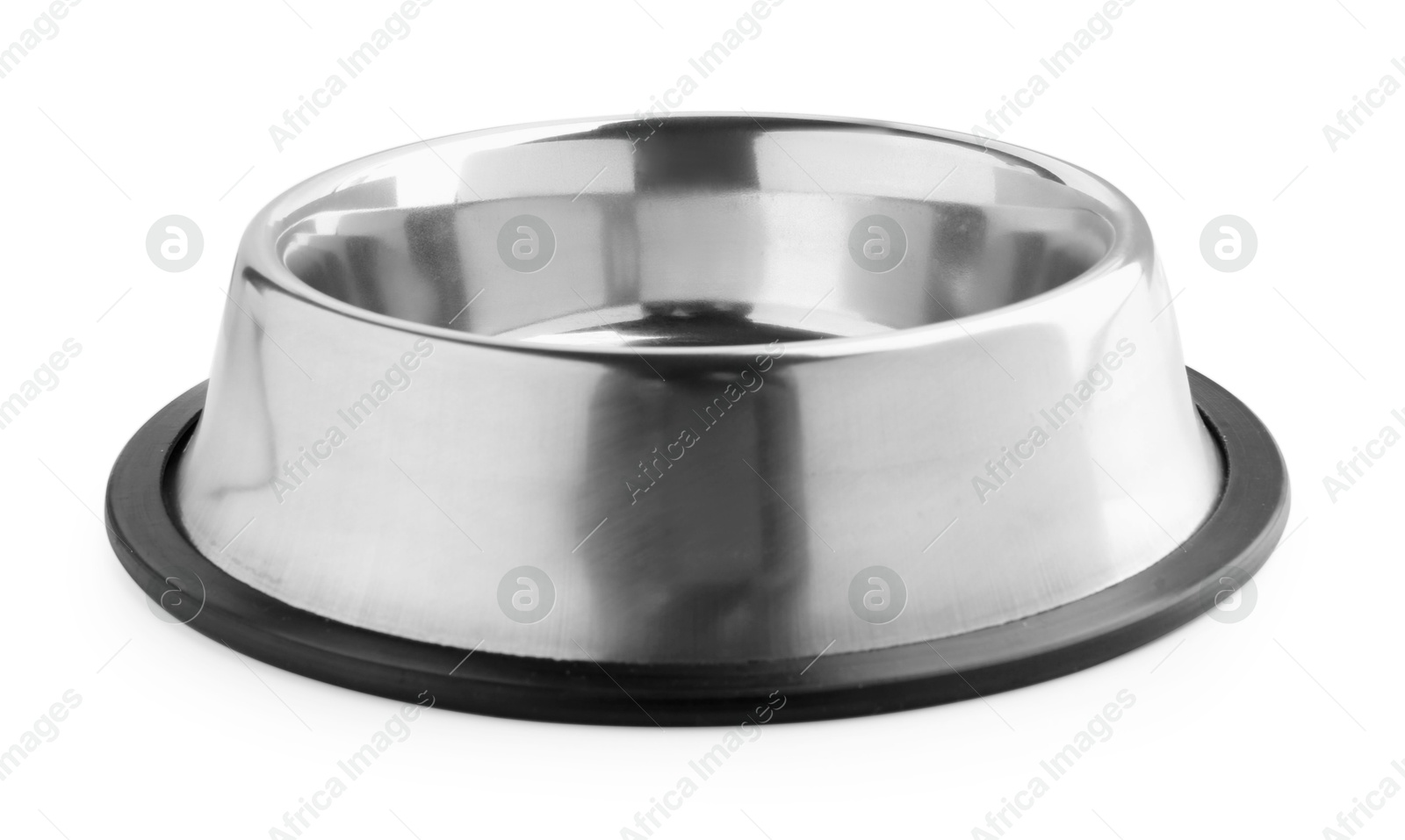 Photo of Empty feeding bowl for pet food isolated on white