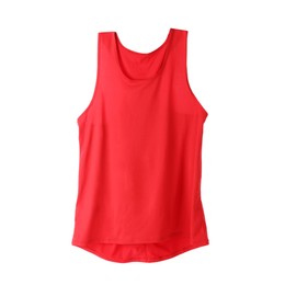 Photo of One sports tank top in air isolated on white