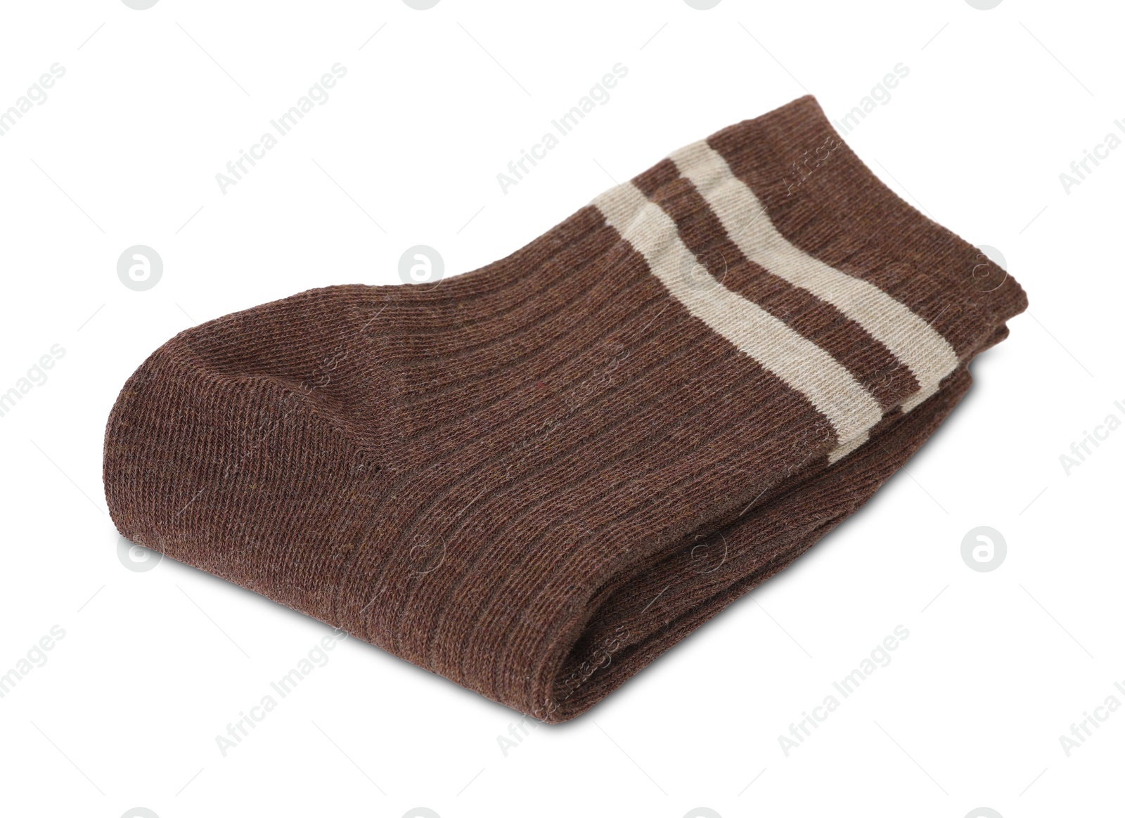 Photo of Pair of soft socks isolated on white