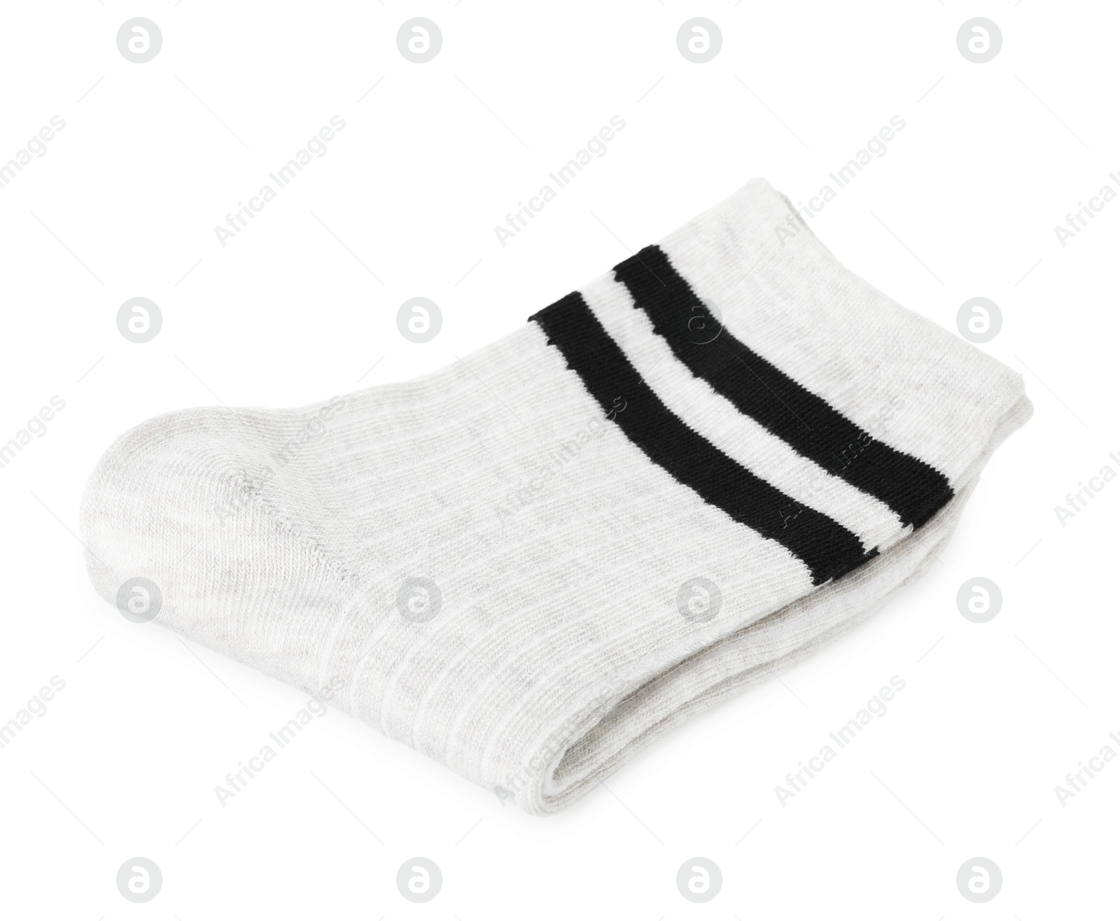 Photo of Pair of soft socks isolated on white