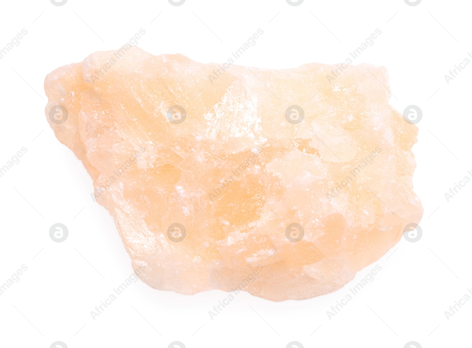 Photo of Beautiful orange calcite isolated on white. Natural gemstone