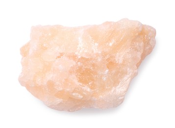 Photo of Beautiful orange calcite isolated on white. Natural gemstone