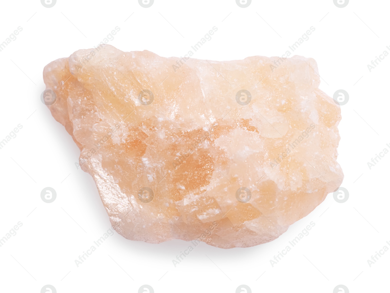 Photo of Beautiful orange calcite isolated on white. Natural gemstone