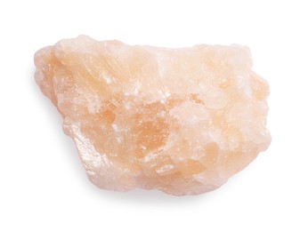 Photo of Beautiful orange calcite isolated on white. Natural gemstone