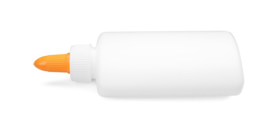 Photo of One bottle of glue isolated on white