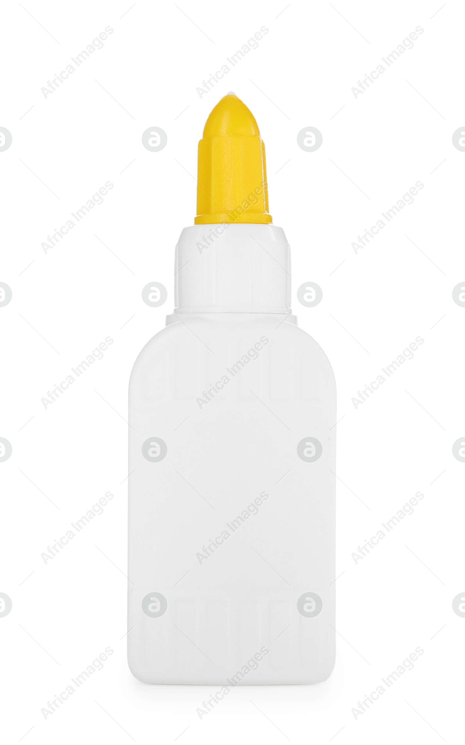 Photo of One bottle of glue isolated on white