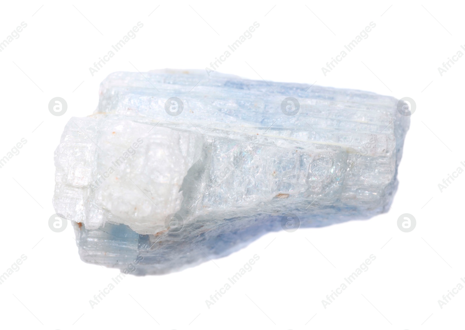 Photo of Beautiful crystal isolated on white. Natural gemstone