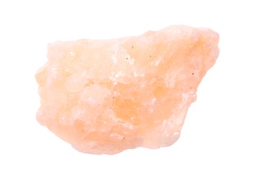 Photo of Beautiful orange calcite isolated on white. Natural gemstone