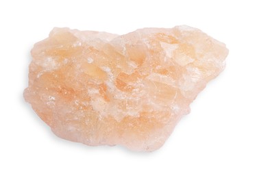 Photo of Beautiful orange calcite isolated on white. Natural gemstone