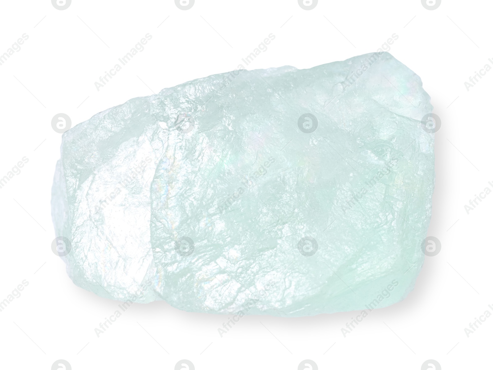 Photo of Beautiful aquamarine isolated on white. Natural gemstone