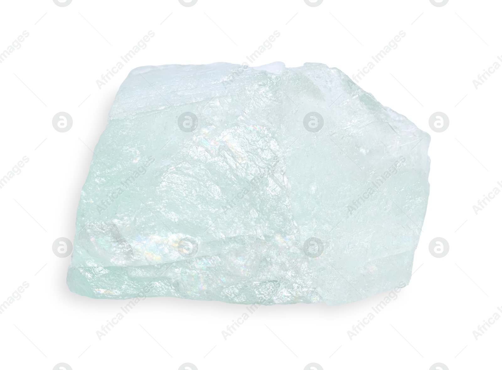 Photo of Beautiful aquamarine isolated on white. Natural gemstone