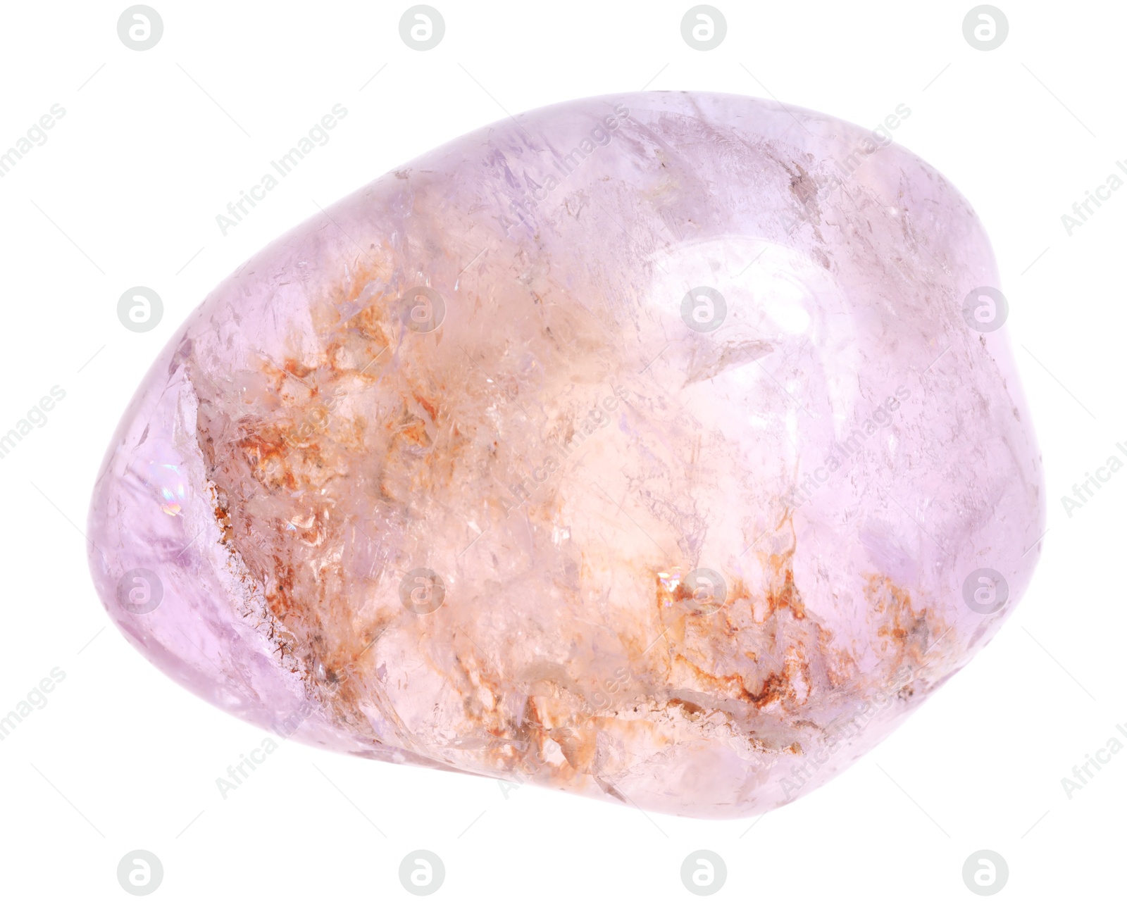 Photo of Beautiful ametrine isolated on white. Natural gemstone