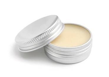 Photo of Lip balm isolated on white. Cosmetic product