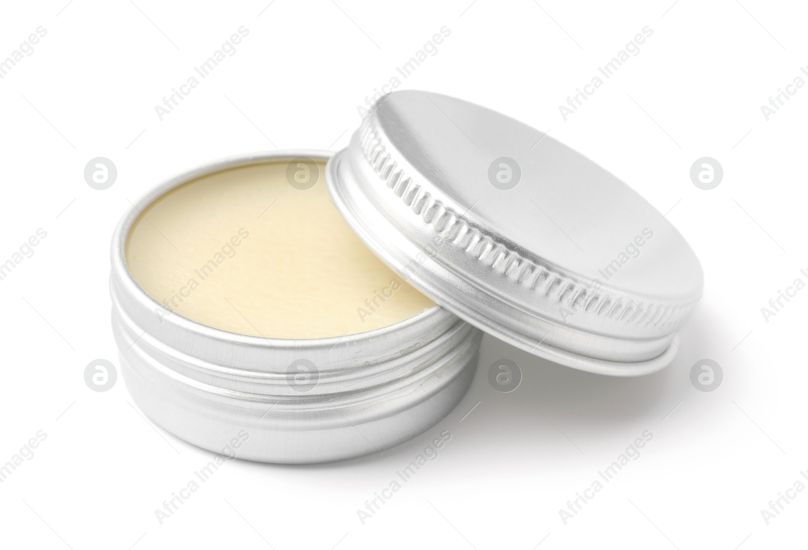 Photo of Lip balm isolated on white. Cosmetic product