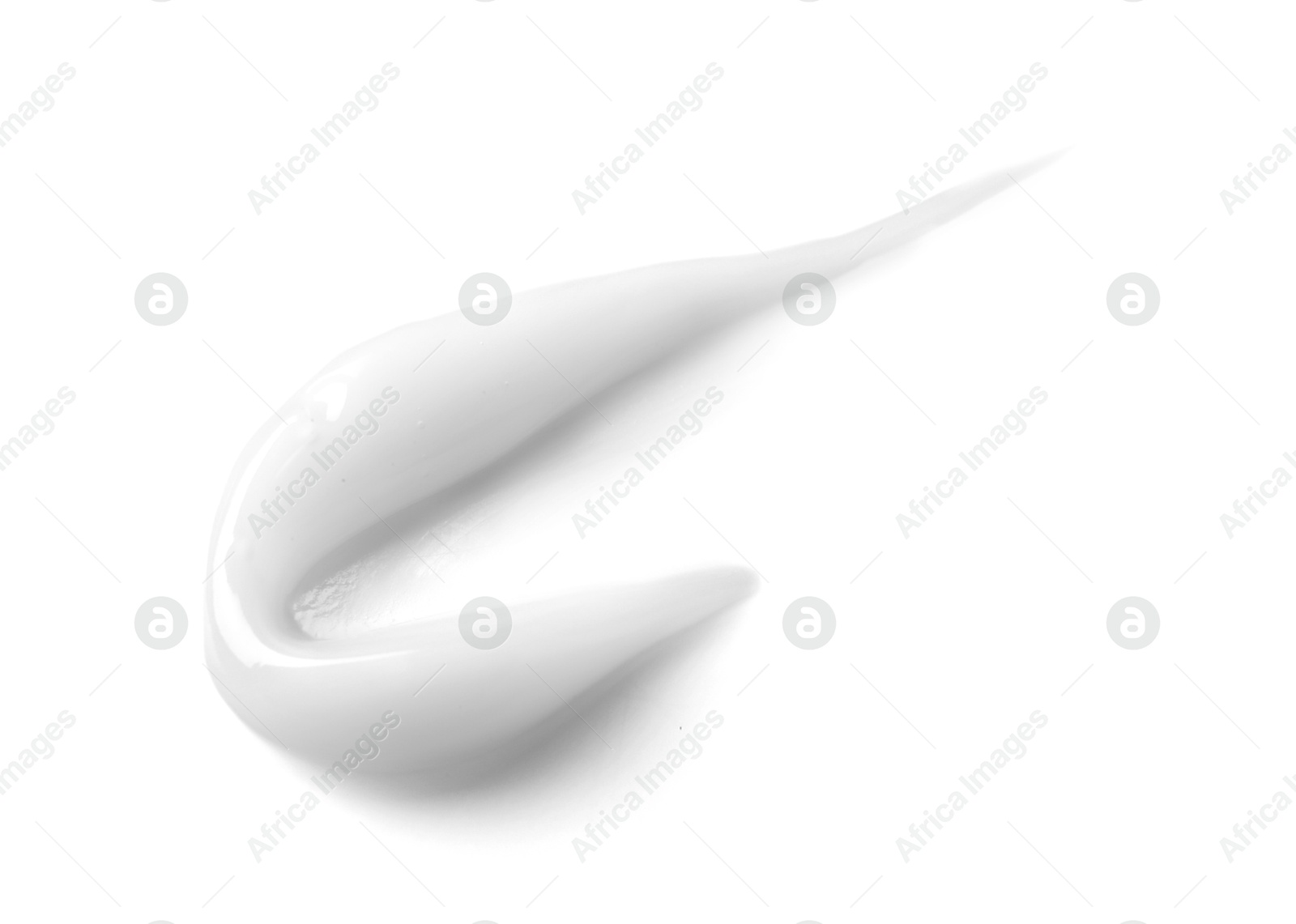 Photo of Sample of cosmetic product isolated on white, top view