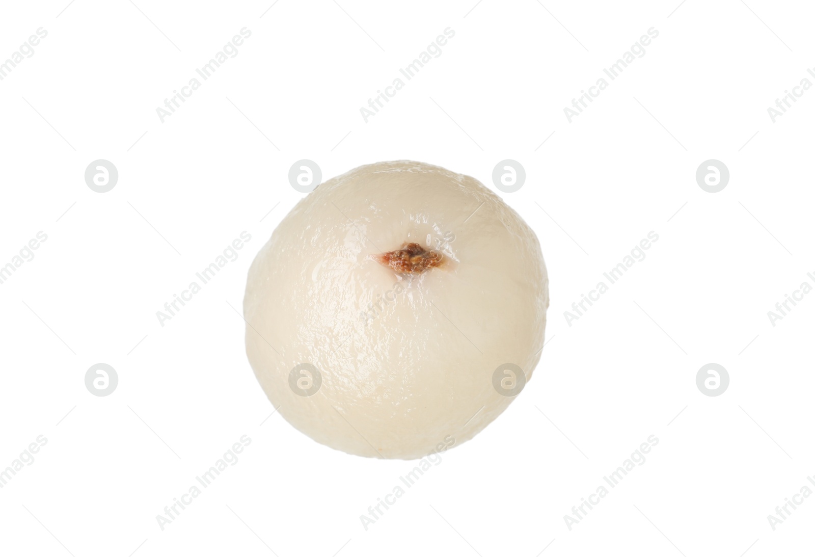 Photo of Fresh peeled rambutan isolated on white. Exotic fruit