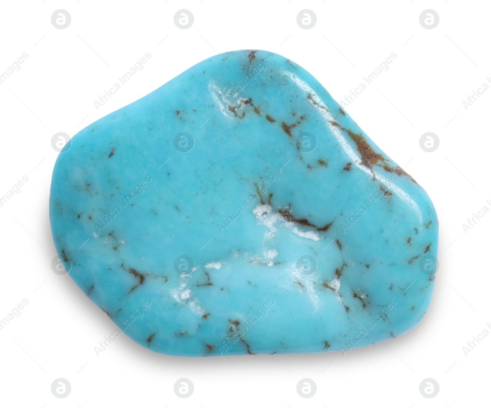 Photo of Beautiful turquoise isolated on white. Natural gemstone