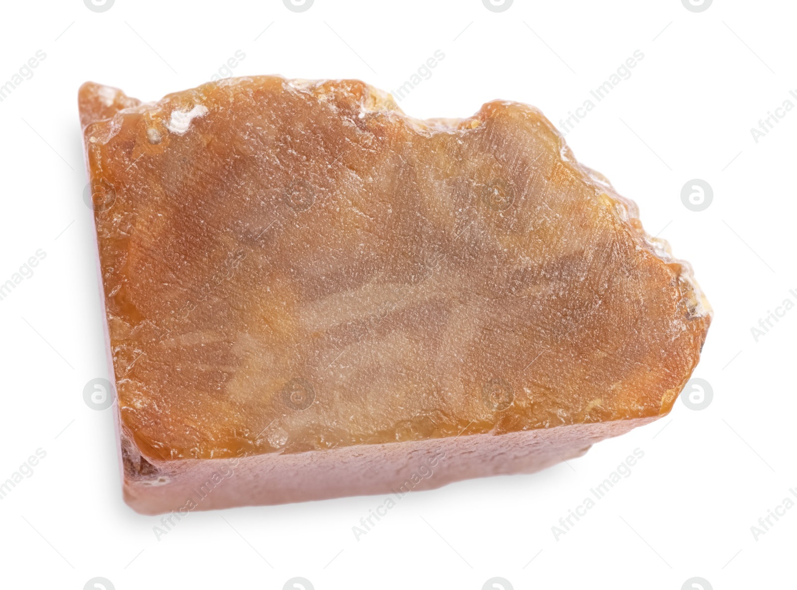 Photo of Beautiful agate isolated on white. Natural gemstone