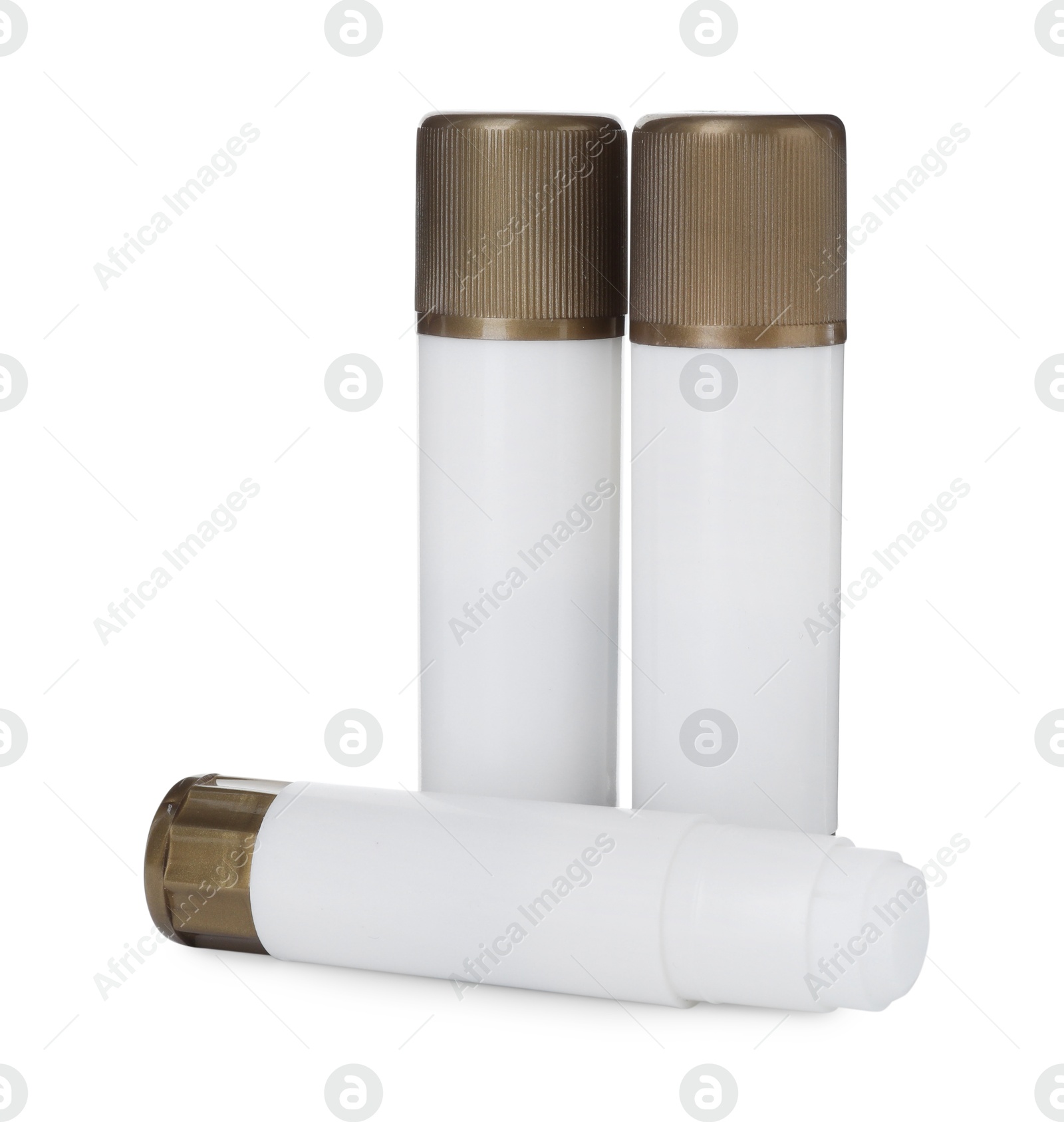 Photo of Many different glue sticks isolated on white