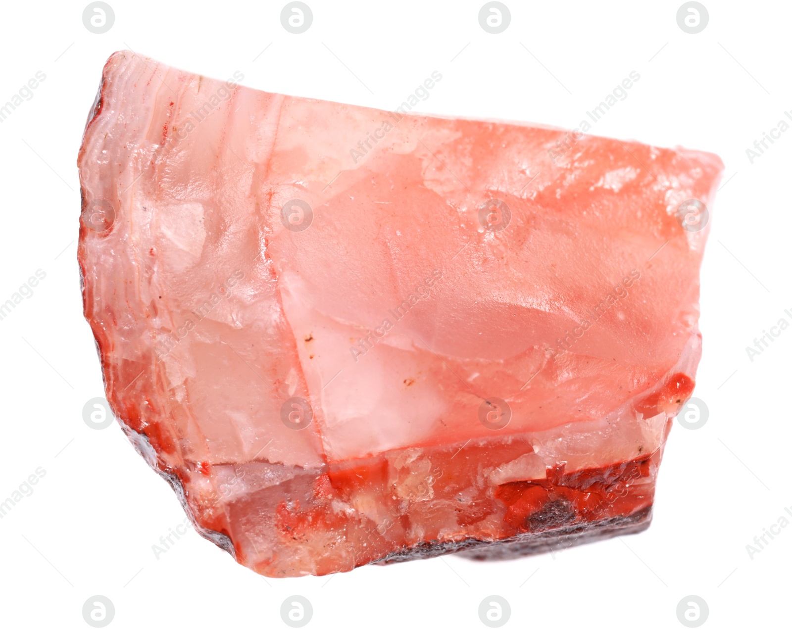 Photo of Beautiful mineral isolated on white. Natural gemstone