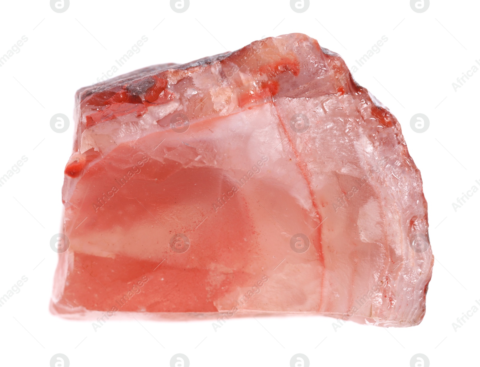 Photo of Beautiful mineral isolated on white. Natural gemstone