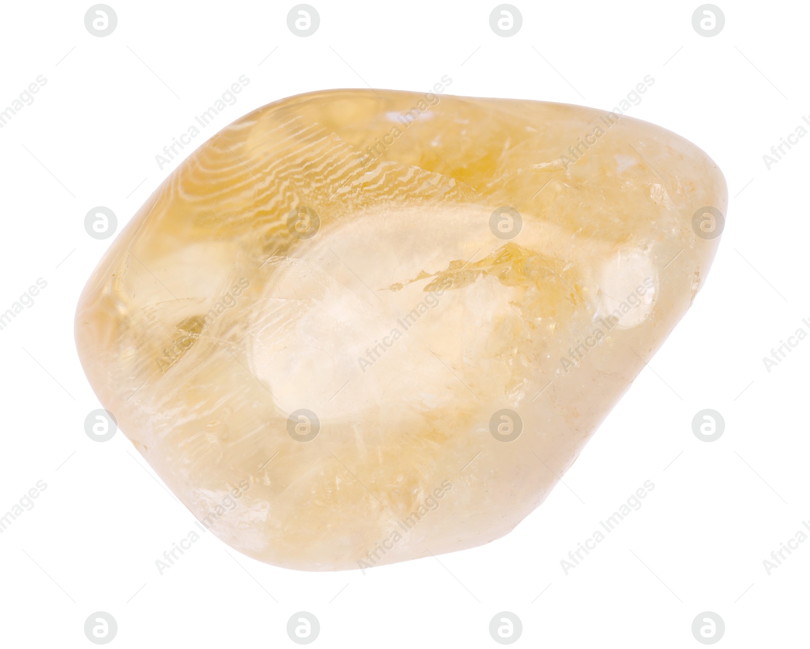 Photo of Beautiful citrine isolated on white. Natural gemstone