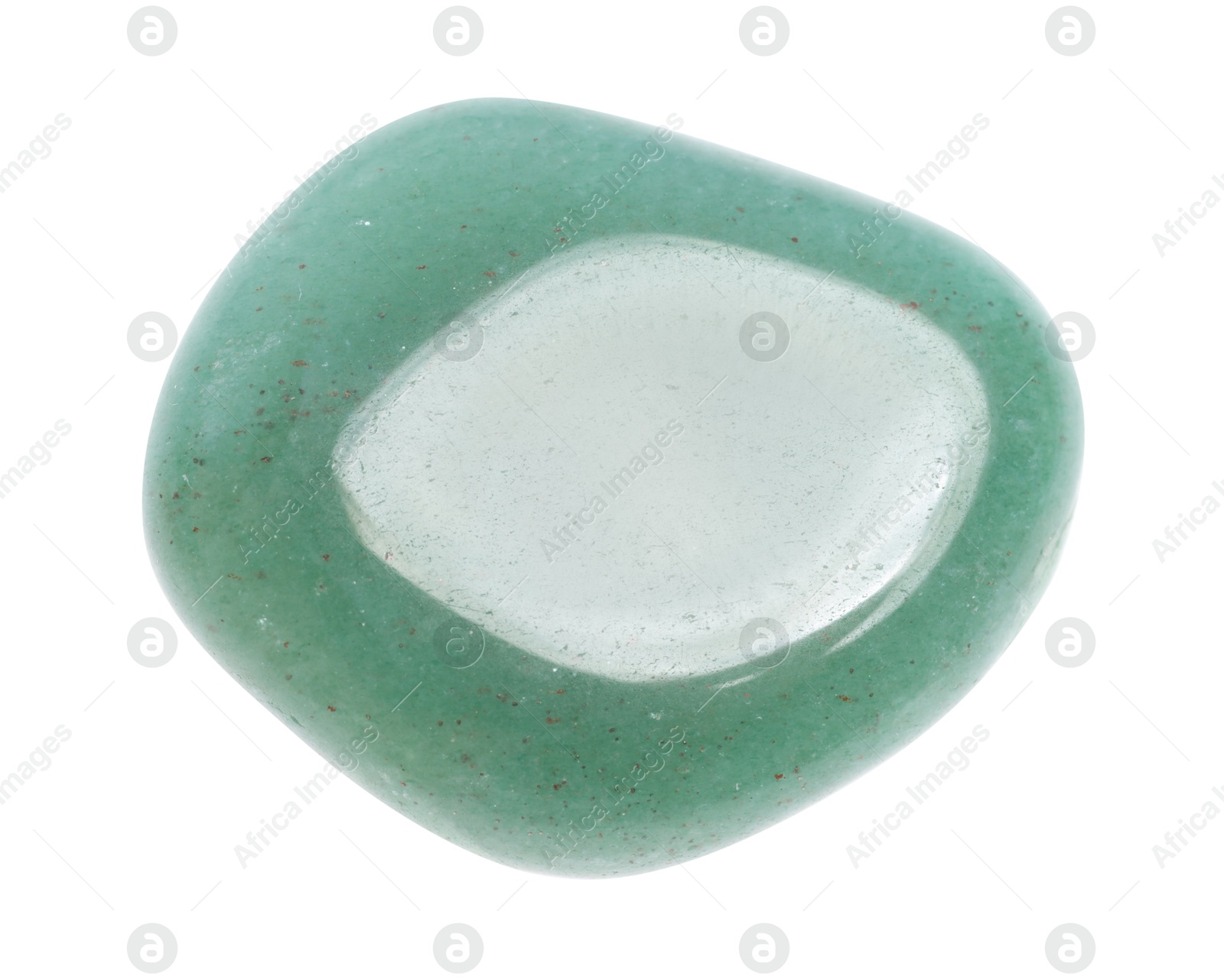 Photo of Beautiful green aventurine isolated on white. Natural gemstone