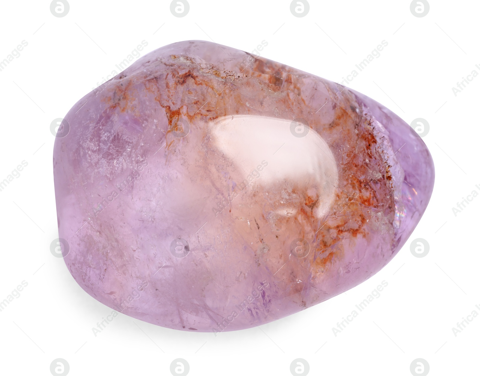 Photo of Beautiful ametrine isolated on white. Natural gemstone