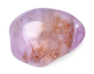 Photo of Beautiful ametrine isolated on white. Natural gemstone