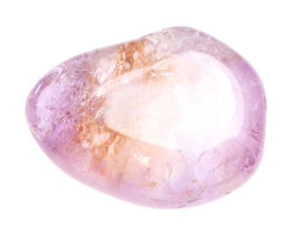 Photo of Beautiful ametrine isolated on white. Natural gemstone