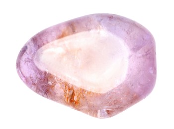 Photo of Beautiful ametrine isolated on white. Natural gemstone