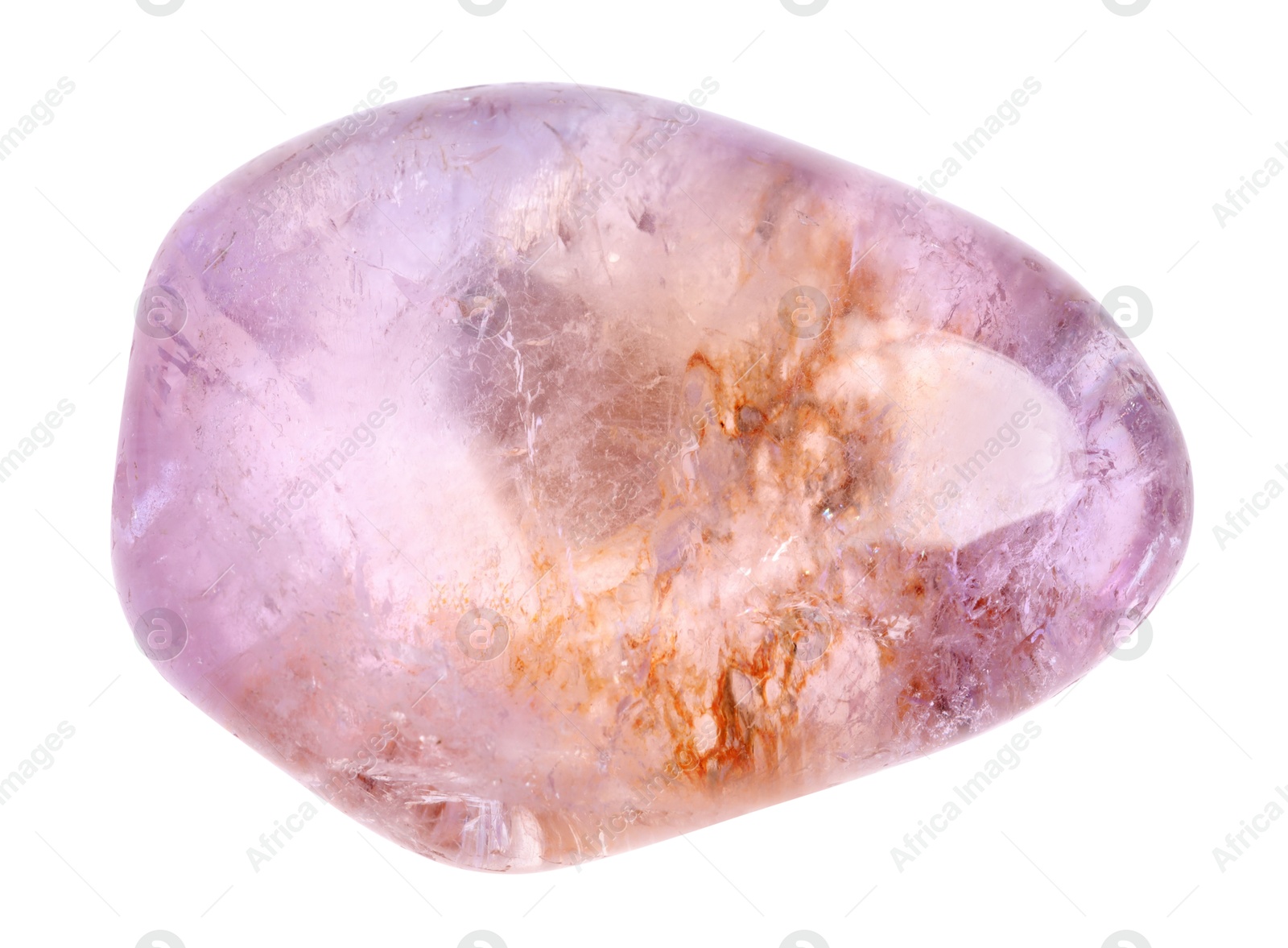 Photo of Beautiful ametrine isolated on white. Natural gemstone