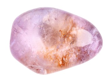 Photo of Beautiful ametrine isolated on white. Natural gemstone