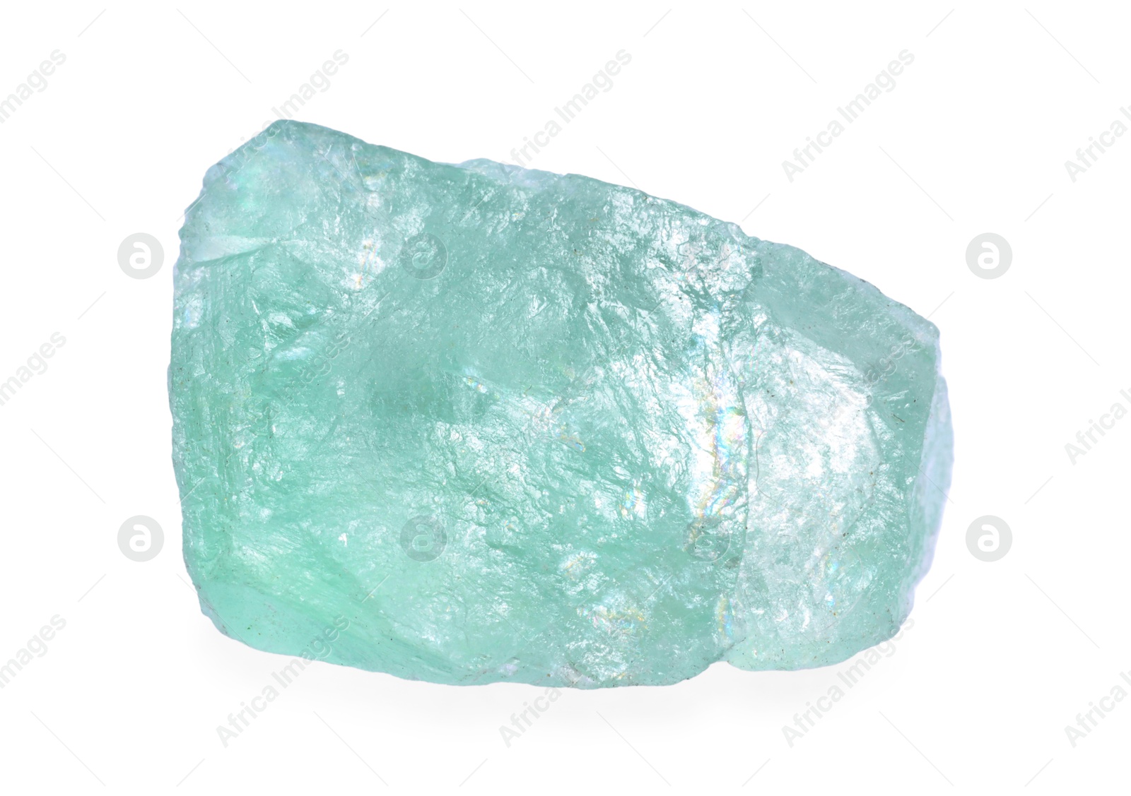 Photo of Beautiful aquamarine isolated on white. Natural gemstone