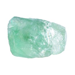 Photo of Beautiful aquamarine isolated on white. Natural gemstone