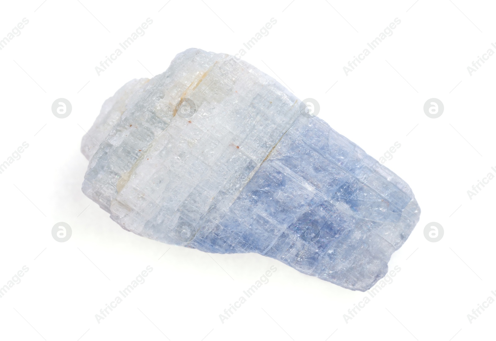 Photo of Beautiful crystal isolated on white. Natural gemstone