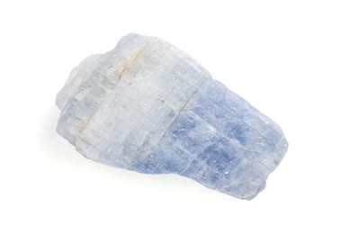 Photo of Beautiful crystal isolated on white. Natural gemstone