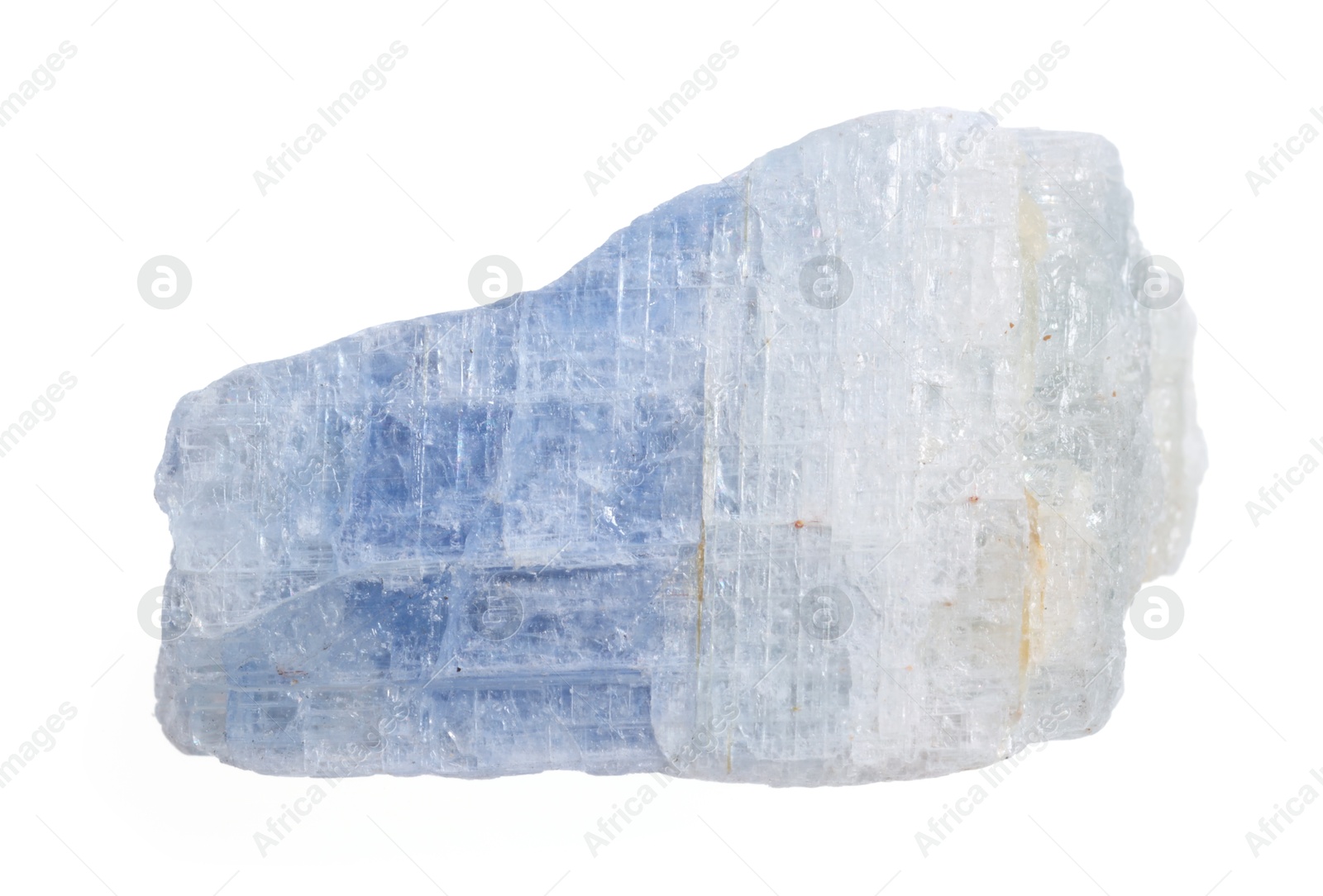 Photo of Beautiful crystal isolated on white. Natural gemstone