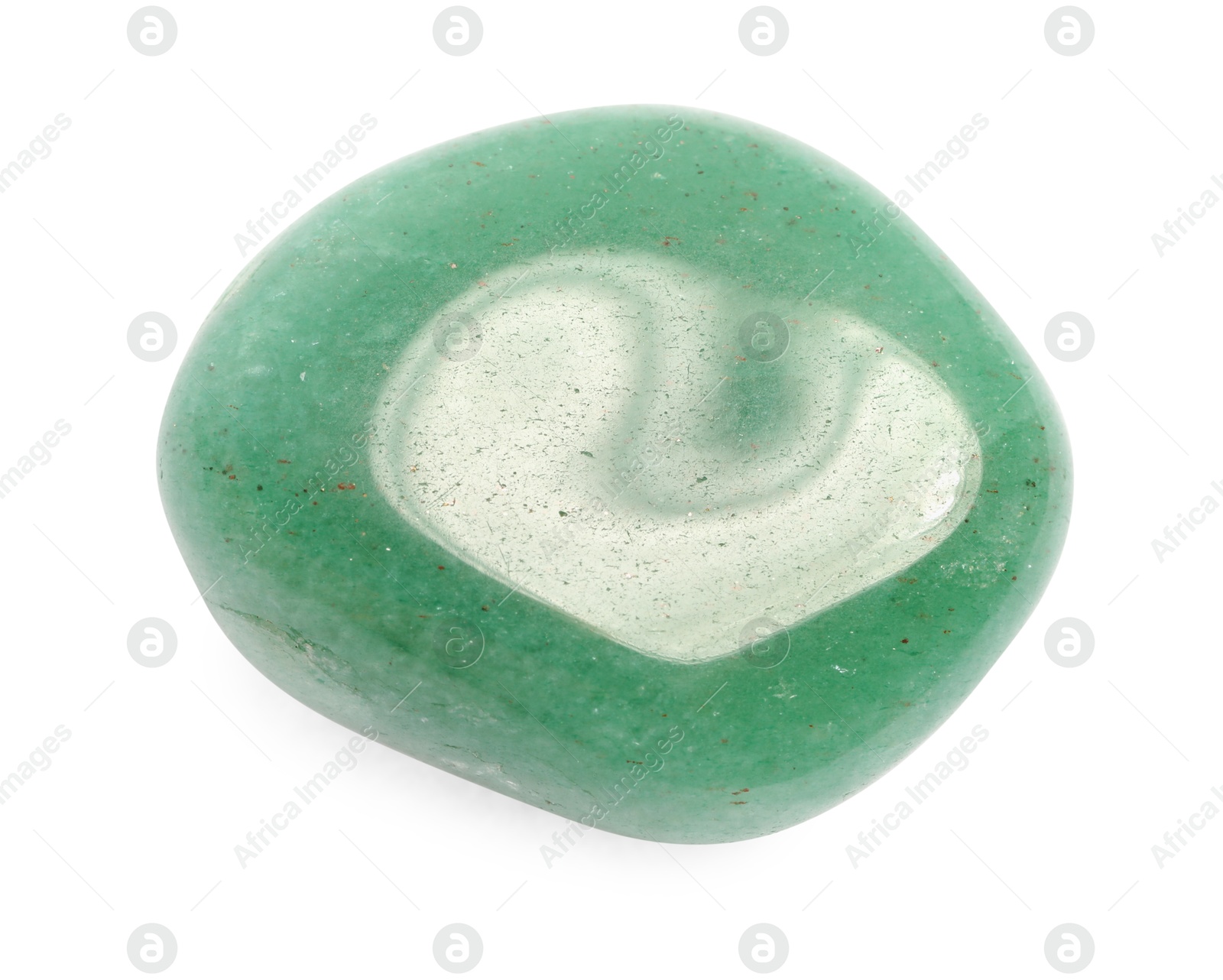 Photo of Beautiful green aventurine isolated on white. Natural gemstone