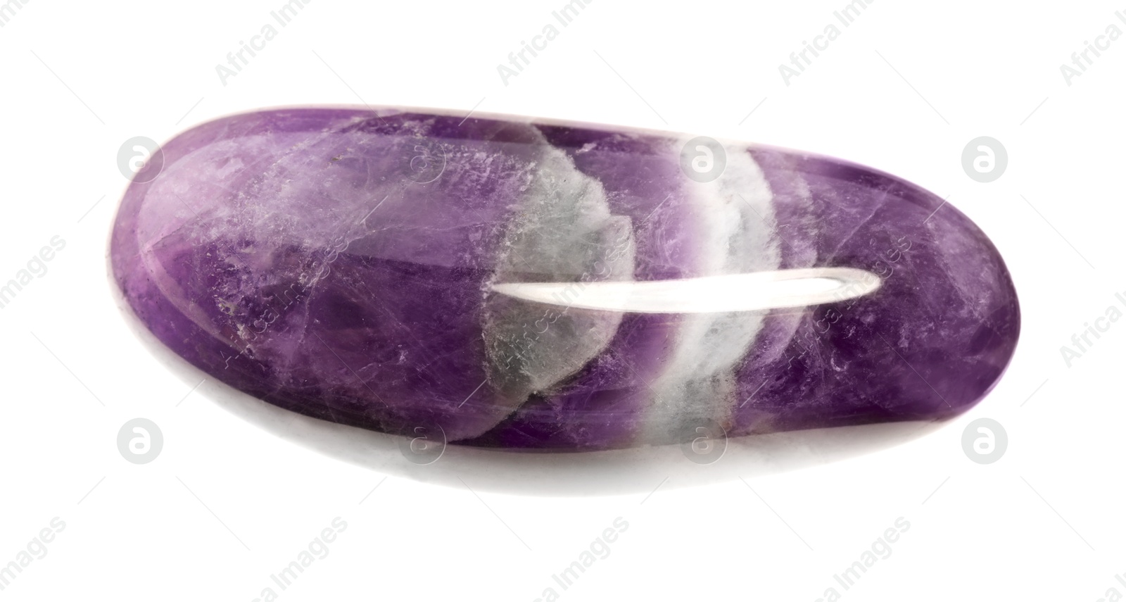 Photo of Beautiful amethyst isolated on white. Natural gemstone