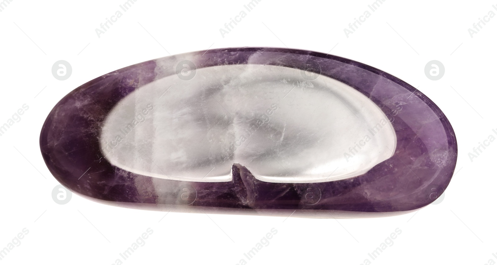 Photo of Beautiful amethyst isolated on white. Natural gemstone