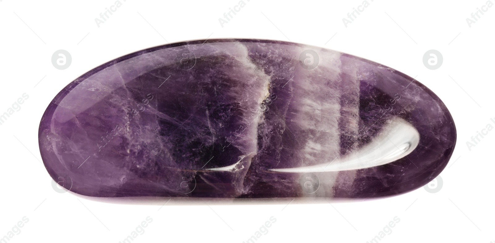 Photo of Beautiful amethyst isolated on white. Natural gemstone