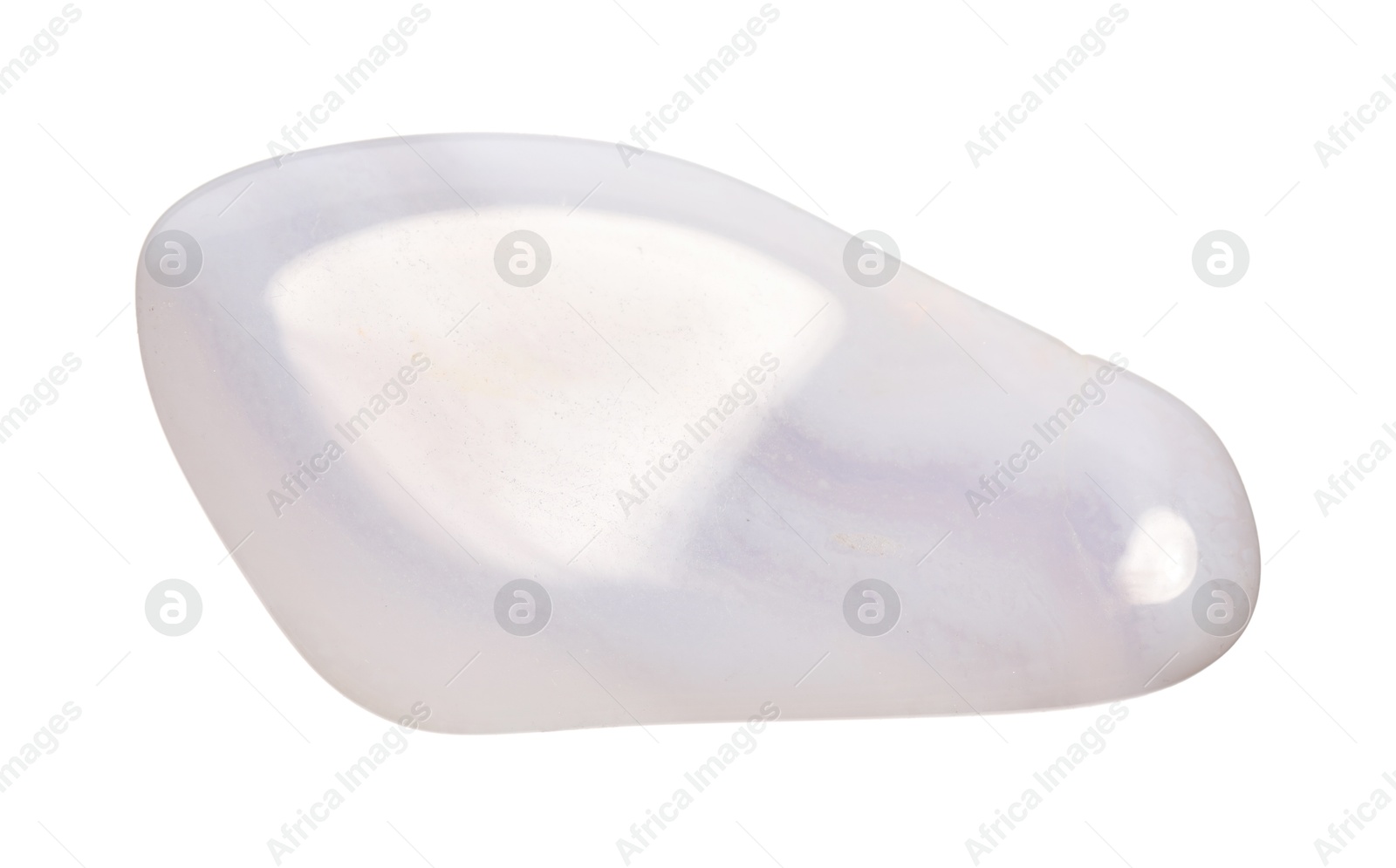 Photo of Beautiful agate isolated on white. Natural gemstone