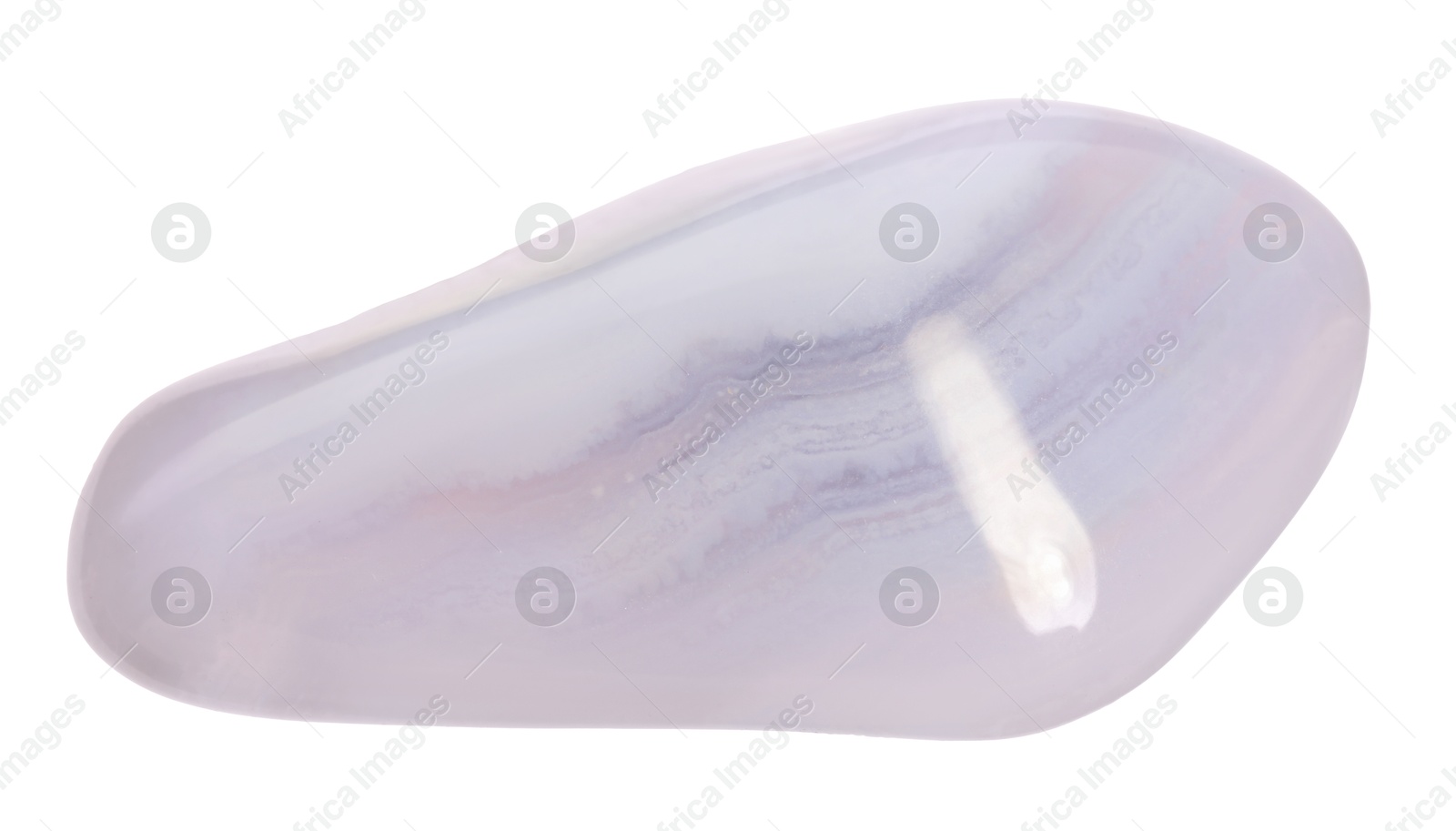 Photo of Beautiful agate isolated on white. Natural gemstone