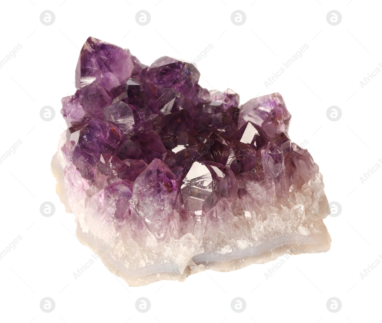 Photo of Beautiful amethyst isolated on white. Natural gemstone